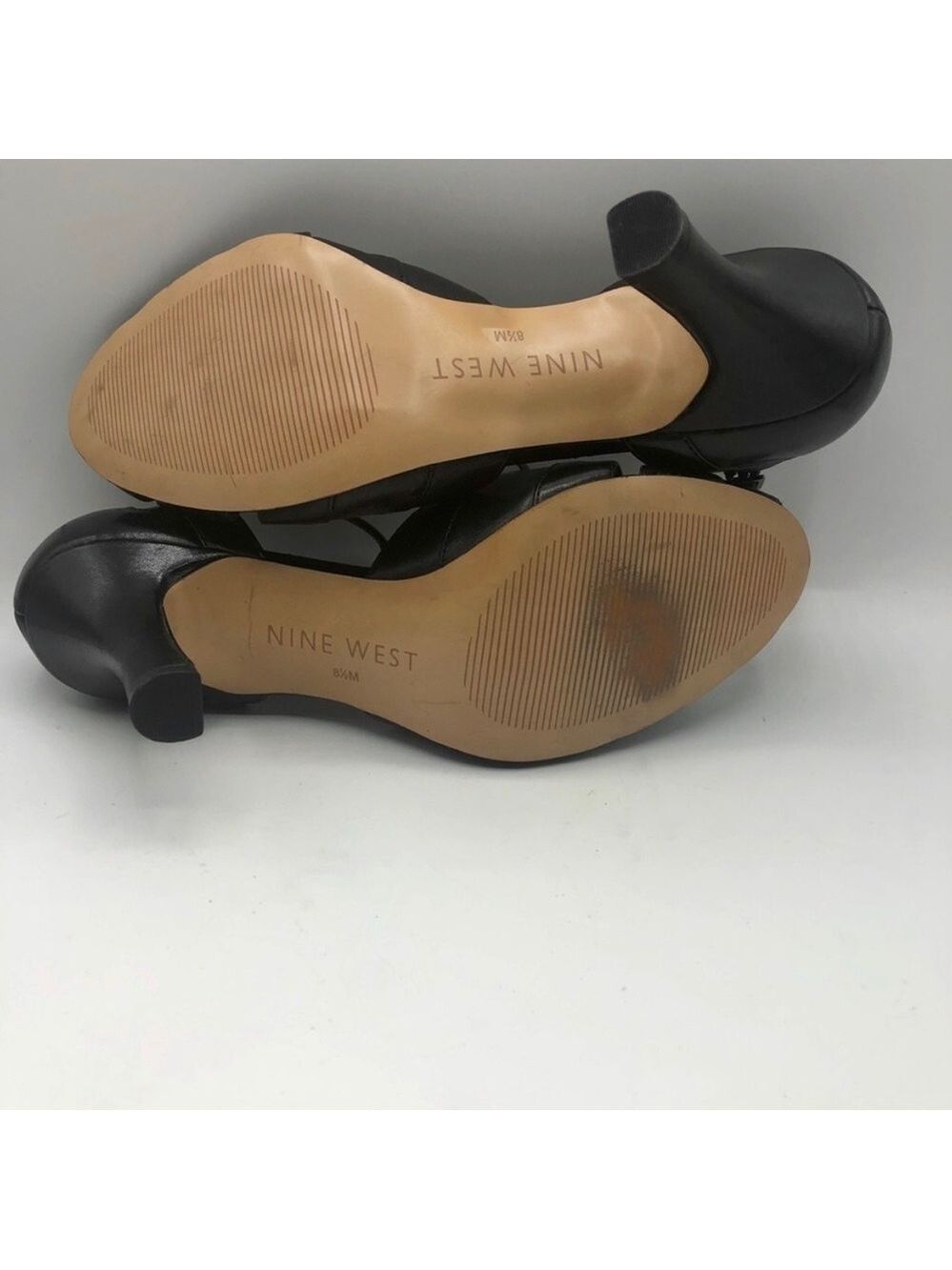Nine West Lorelles Leather Open Toe Heels Size 8.5M - Picture 5 of 7